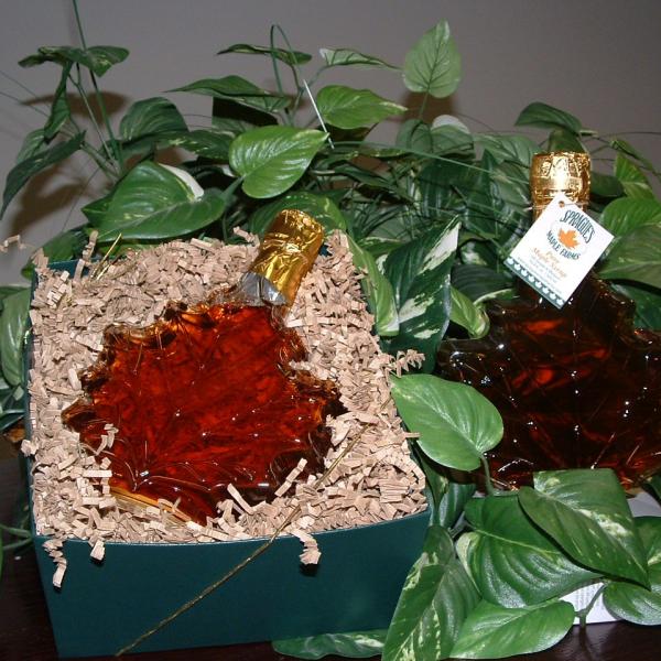 Pure Maple Syrup in Glass Maple Leaf - 16.9oz